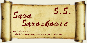 Sava Šarošković vizit kartica